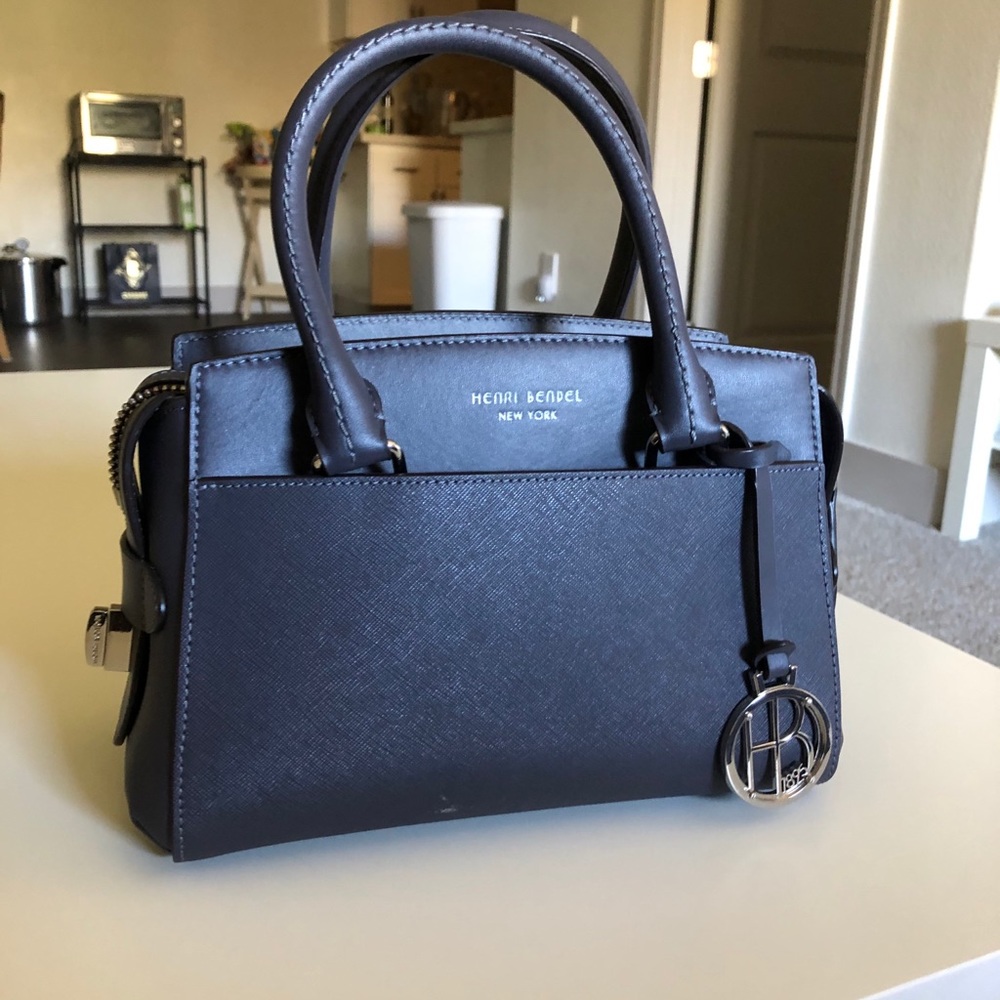 Brand New Henri Bendel Gray mini Sachel Purse Tote